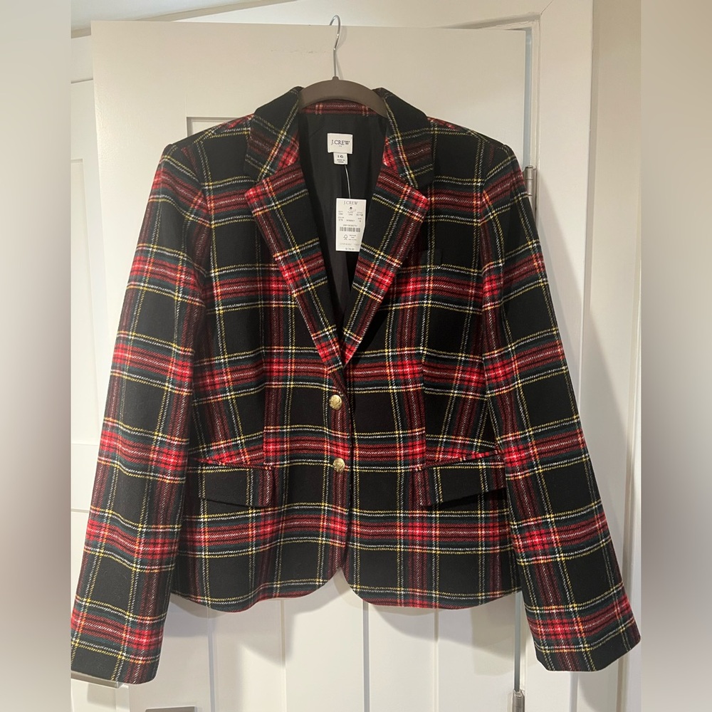 J. Crew Stewart Tartan Plaid Blazer